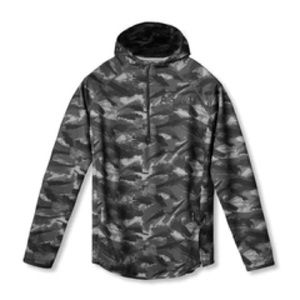 ASRV SilverPlus Fitted hoodie Black brushed camo Large